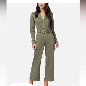 PAIGE Sage Green Belted Jumpsuit - Size 2/xs/s